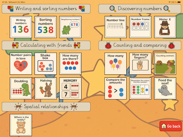 Mathekiste 1 – Exercise view